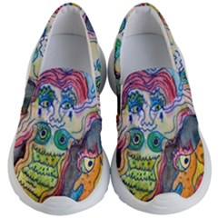 Watercolor Mermaid Kid s Lightweight Slip Ons by chellerayartisans