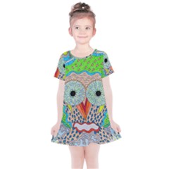 Cosmic Owl Kids  Simple Cotton Dress by chellerayartisans