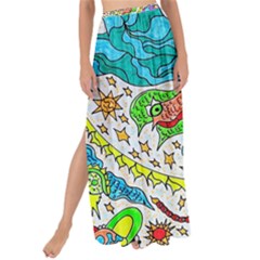 Cosmic Dragonflies Maxi Chiffon Tie-up Sarong by chellerayartisans