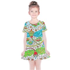 Cosmic Dragonflies Kids  Simple Cotton Dress by chellerayartisans