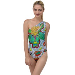 Cosmic Coocoobird To One Side Swimsuit by chellerayartisans