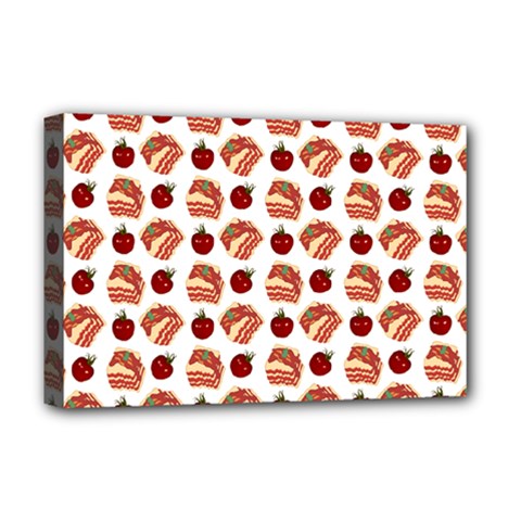 Pasta Pattern Deluxe Canvas 18  X 12  (stretched) by snowwhitegirl