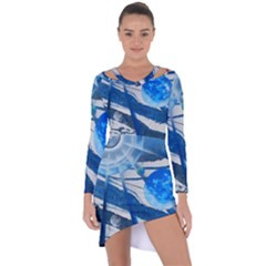 Pulsar Asymmetric Cut-out Shift Dress by WILLBIRDWELL