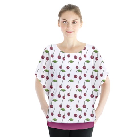 Musical Cherries Pattern Blouse by emilyzragz