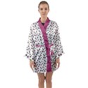 Musical Cherries Pattern Long Sleeve Kimono Robe View1