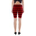 Red Devil and Black Halloween Nightmare Stripes  Yoga Cropped Leggings View2