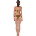 Pale Pumpkin Orange and Black Halloween Nightmare Stripes  Perfectly Cut Out Bikini Set View2