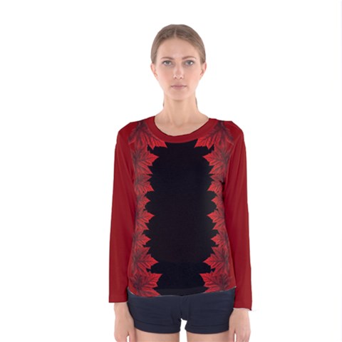 Canada Maple Leaf Women s Long Sleeve Tee by CanadaSouvenirs