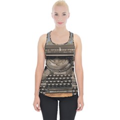 Typewriter Piece Up Tank Top by vintage2030