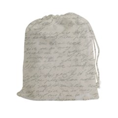 Handwritten Letter 2 Drawstring Pouch (xxl) by vintage2030