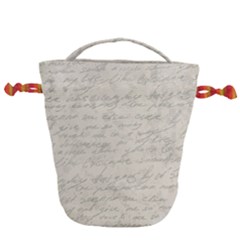 Handwritten Letter 2 Drawstring Bucket Bag by vintage2030