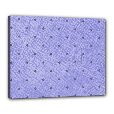 Dot Blue Canvas 20  X 16  (stretched) by vintage2030