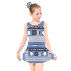 Cassette 40268 1280 Kids  Skater Dress Swimsuit by vintage2030