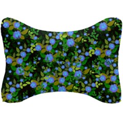 Blue Luminescent Roses Seat Head Rest Cushion by snowwhitegirl