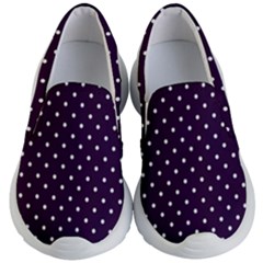 Little  Dots Purple Kid s Lightweight Slip Ons by snowwhitegirl