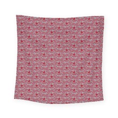 Retro Red Pattern Square Tapestry (small) by snowwhitegirl