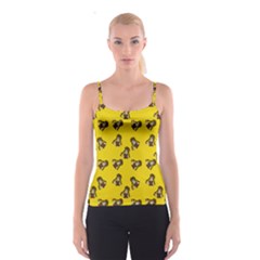 Girl With Popsicle Yello Spaghetti Strap Top by snowwhitegirl