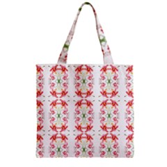 Tigerlily Zipper Grocery Tote Bag by humaipaints