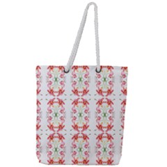 Tigerlily Full Print Rope Handle Tote (large) by humaipaints