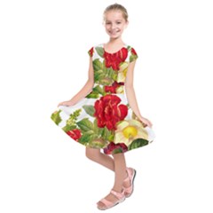 Flower Bouquet 1131891 1920 Kids  Short Sleeve Dress by vintage2030