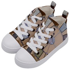 Collage 1706638 1920 Kid s Mid-top Canvas Sneakers by vintage2030