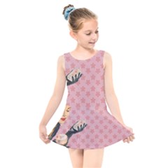 Vintage Lady Kids  Skater Dress Swimsuit by vintage2030