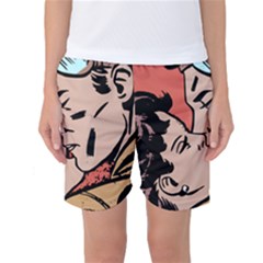 Retrocouplekissing Women s Basketball Shorts by vintage2030