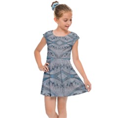 Broccoli Tree Blue Kids Cap Sleeve Dress by DeneWestUK