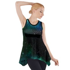 Galaxy Sky Blue Green Side Drop Tank Tunic by snowwhitegirl