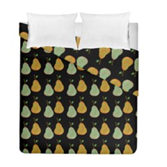 Pears Black Duvet Cover Double Side (full/ Double Size) by snowwhitegirl