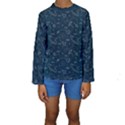 Retro Space Pattern Kids  Long Sleeve Swimwear View1