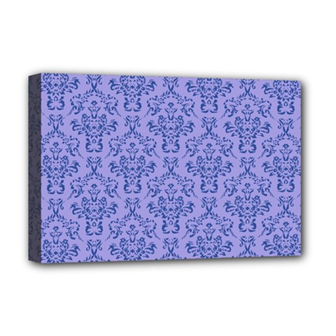 Victorian Blue Ornamental Deluxe Canvas 18  X 12  (stretched) by snowwhitegirl