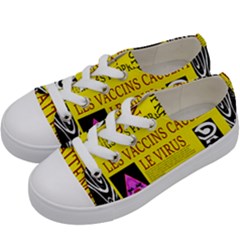 Ronald Story Vaccine Mrtacpans Kids  Low Top Canvas Sneakers by MRTACPANS