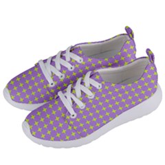 Pastel Mod Purple Yellow Circles Women s Lightweight Sports Shoes by BrightVibesDesign