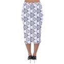 Black And White Pattern Velvet Midi Pencil Skirt View2