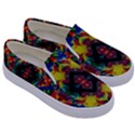 Kaleidoscope Art Pattern Ornament Kids  Canvas Slip Ons View3