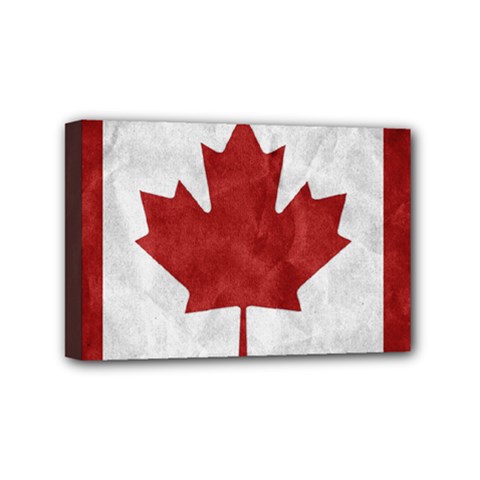 Canada Grunge Flag Mini Canvas 6  X 4  (stretched) by Valentinaart