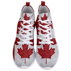 Canada Grunge Flag Men s Lightweight High Top Sneakers by Valentinaart