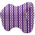 Circles Lines Purple White Modern Design Head Support Cushion View4