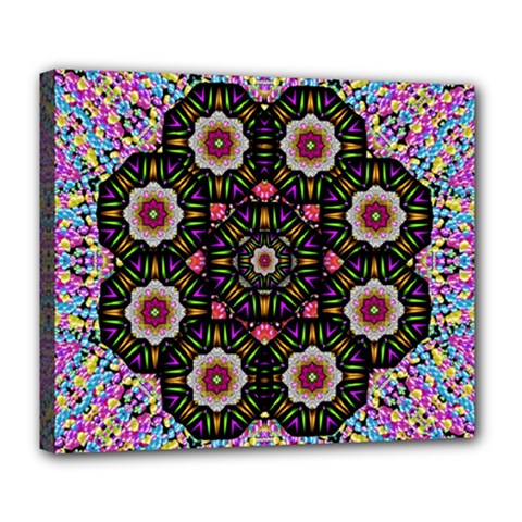 Decorative Ornate Candy With Soft Candle Light For Peace Deluxe Canvas 24  X 20  (stretched) by pepitasart