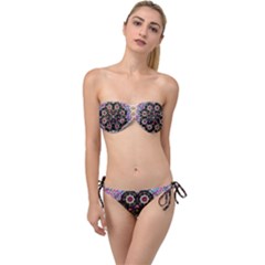 Decorative Ornate Candy With Soft Candle Light For Peace Twist Bandeau Bikini Set by pepitasart