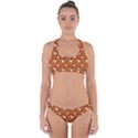 Deer Dots Orange Cross Back Hipster Bikini Set View1