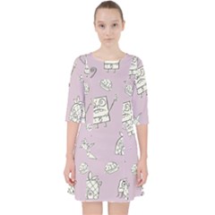 Doodle Bob Pattern Pocket Dress by Valentinaart