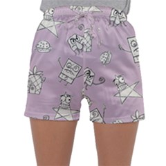 Doodle Bob Pattern Sleepwear Shorts by Valentinaart