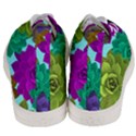 Flowers Stamping Pattern Reason Men s Mid-Top Canvas Sneakers View4