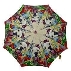 Wall Girl Dog Graphite Street Art Hook Handle Umbrellas (large) by Simbadda