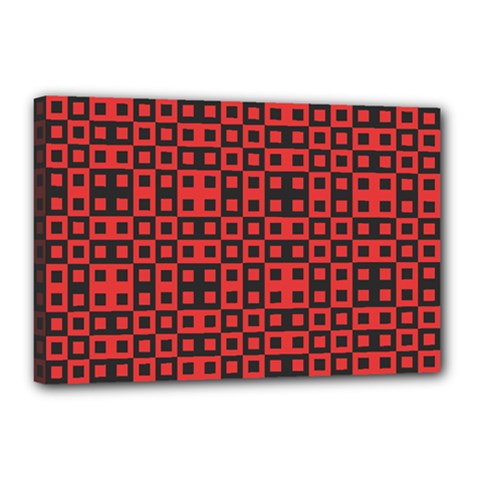 Abstract Background Red Black Canvas 18  X 12  (stretched) by Simbadda