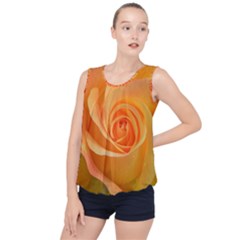 Flower Plant Rose Nature Garden Bubble Hem Chiffon Tank Top by Celenk