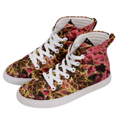 Plant Leaves Foliage Pattern Men s Hi-top Skate Sneakers by Celenk