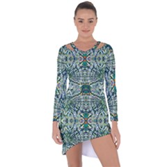 Pattern Design Pattern Geometry Asymmetric Cut-out Shift Dress by Celenk